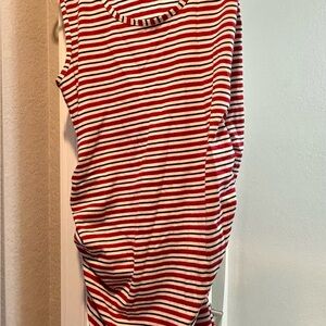 Oh! Mamma Red and White Striped Top